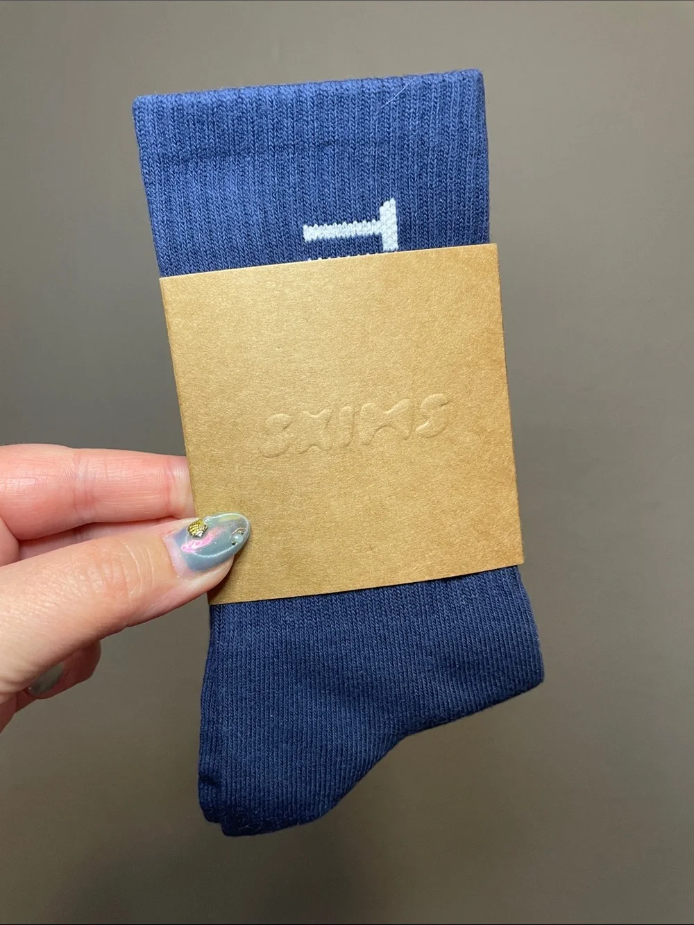 SKIMS Team USA Navy Crew Socks ONE SIZE - NWT $20 MSRP